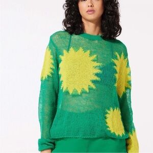 Savage x Fenty Knittin Pretty Loose Knit Sweater Green Size 2X EUC